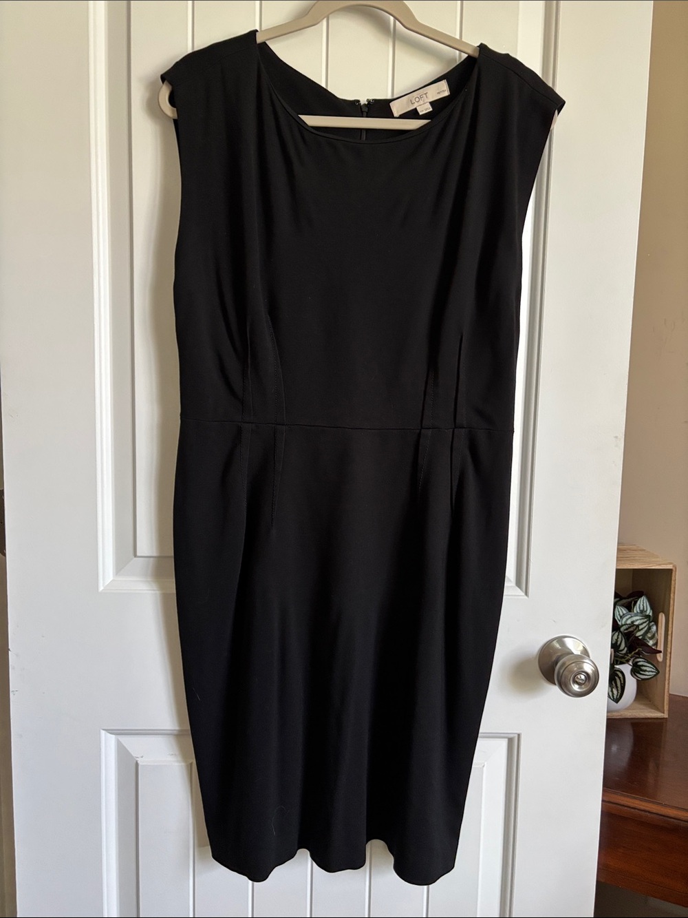 Ann Taylor Black Midi Sheath Dress